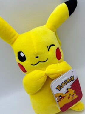 Pokemon 8" Pikachu Winking Stuffed Animal Plush Toy for Kids by Jazwares NWT
